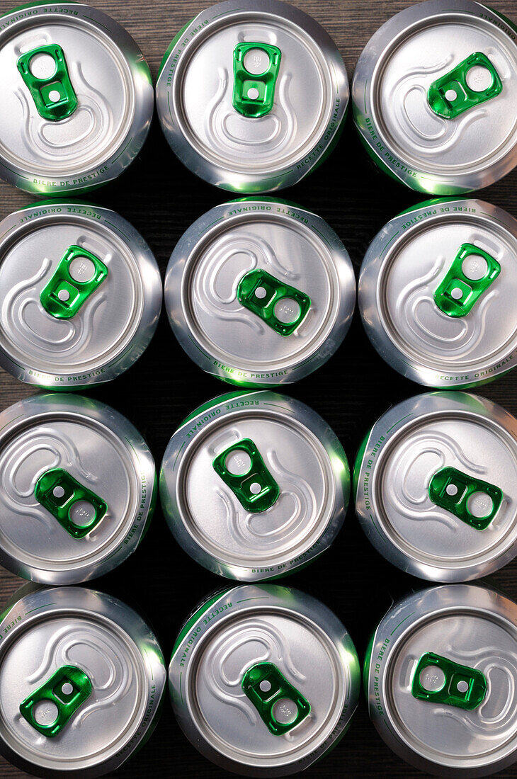 Overhead View of Pop Cans