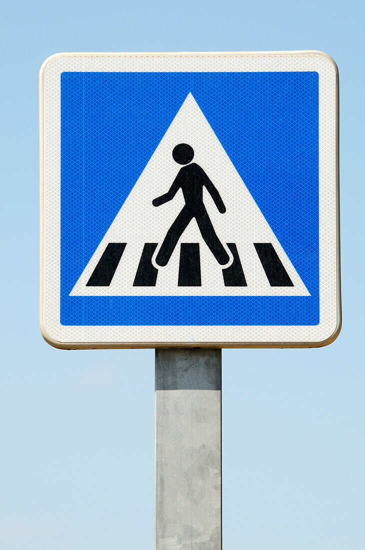 Close-up of Crosswalk Sign
