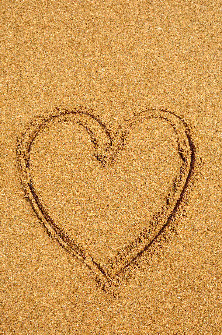 Heart Drawn in Sand