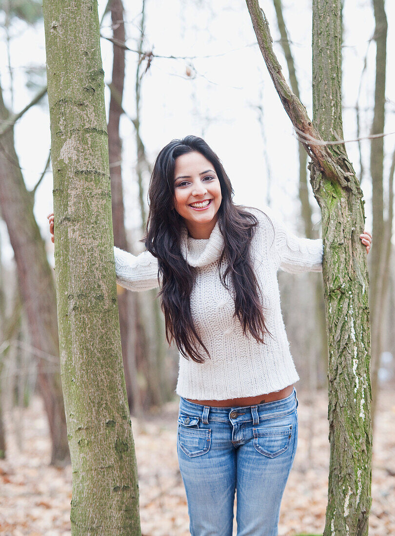 Portrait of Woman in Forest