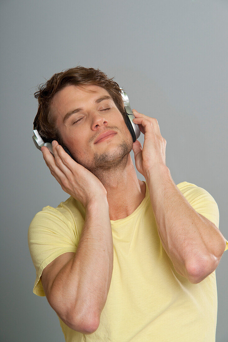 Man Listening to Music