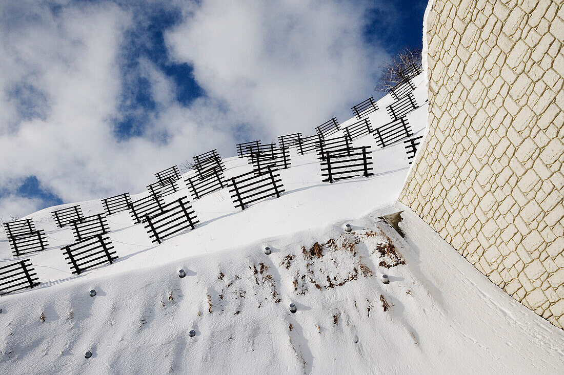 Avalanche Barrier,Rausu,Shiretoko Peninsula,Hokkaido,Japan