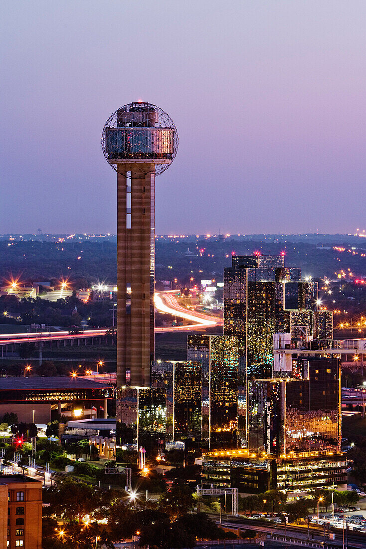 Dallas Skyline at Dusk,Texas,USA