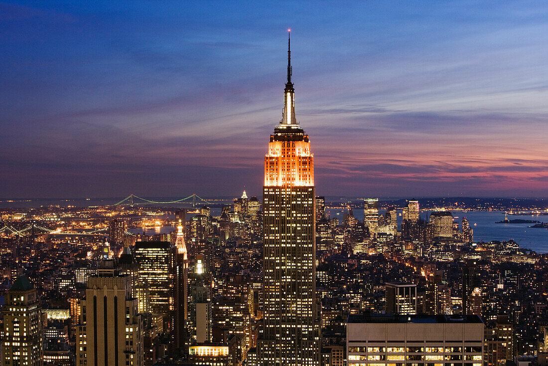 Overview of Manhattan,New York City,New York,USA