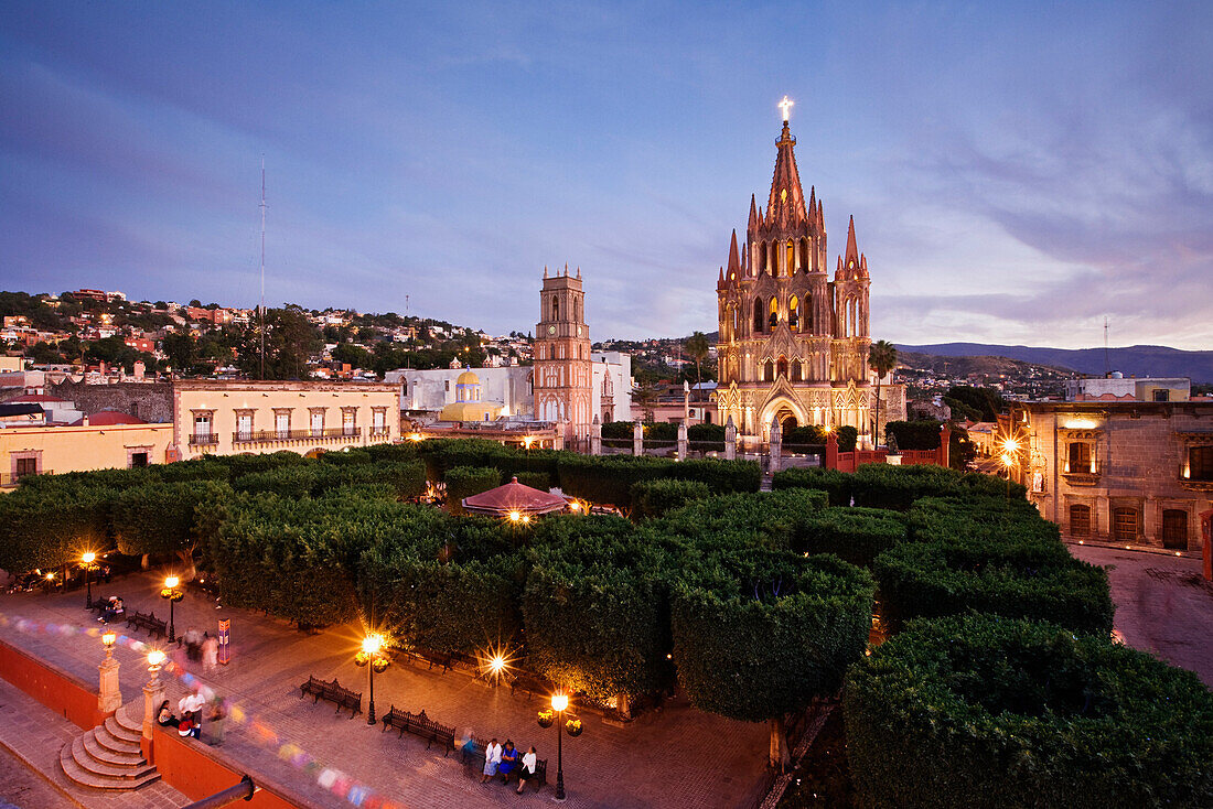 San Miguel de Allende in der Abenddämmerung,Mexiko