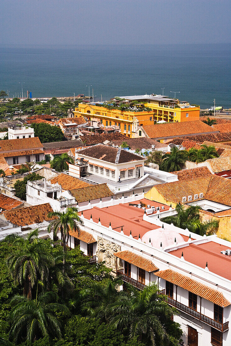 Überblick über die Altstadt, Cartagena, Kolumbien