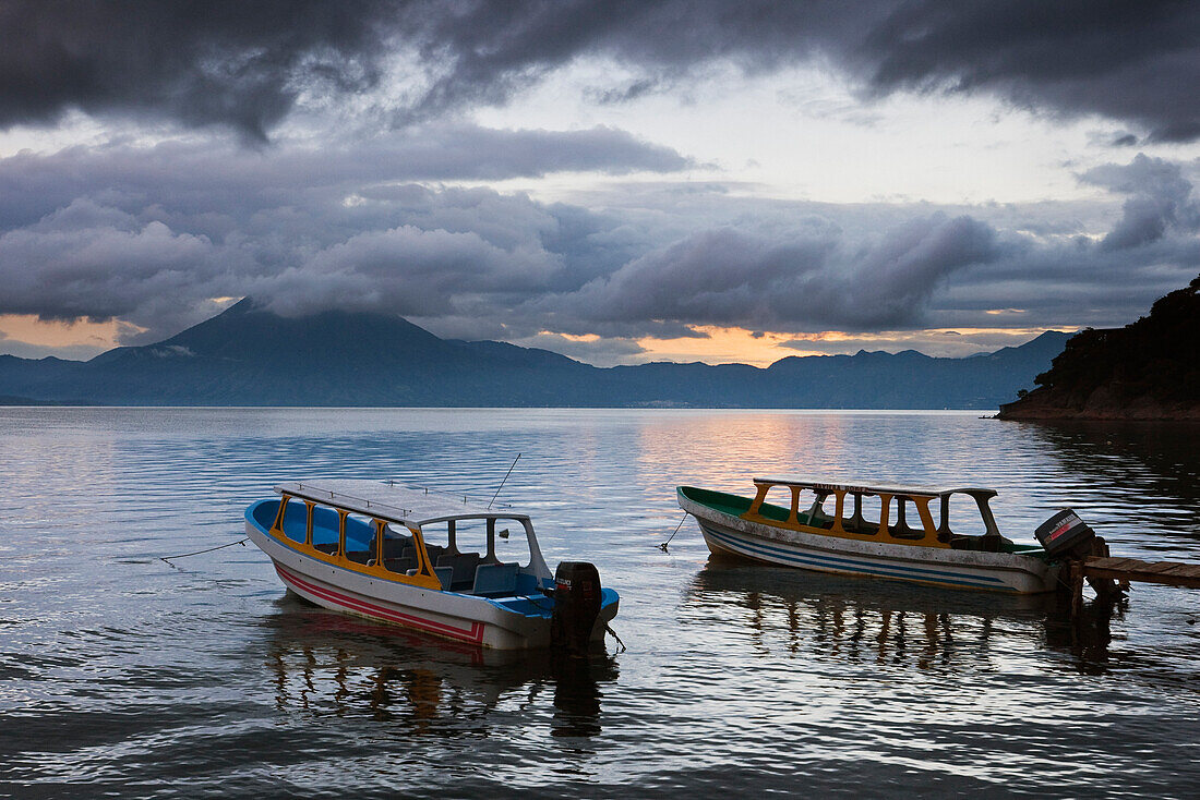 Sunset Over Lake Atitlan,Santa Catarina Palopo,Guatemala