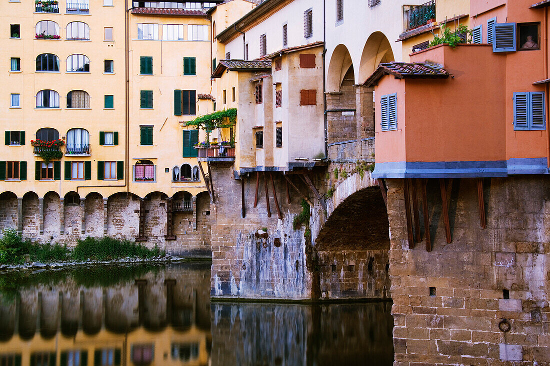 Fluss Arno und Ponte Vecchio,Florenz,Toskana,Italien