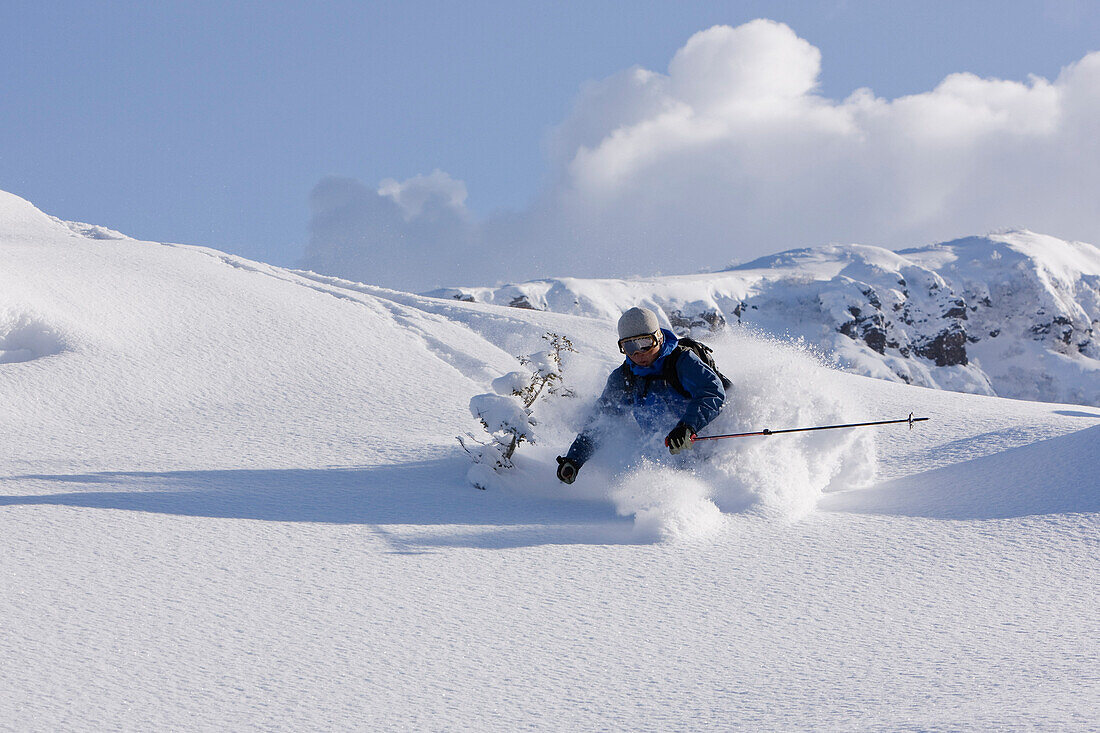 Telemark-Skifahren,Furano,Hokkaido,Japan