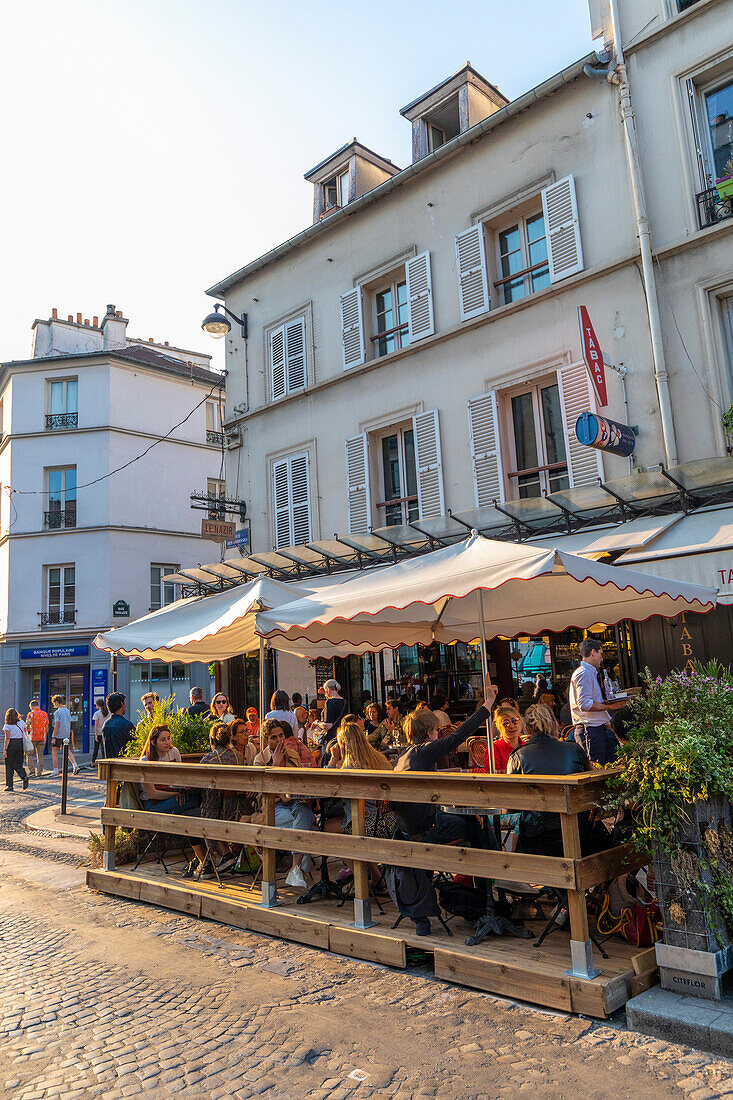 Cafe restaurant,Montmartre,Paris,France,Europe
