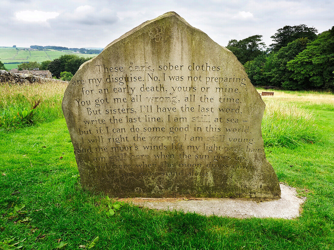 The Anne Stone in Parsons Field, Haworth, Yorkshire, England, Vereinigtes Königreich, Europa