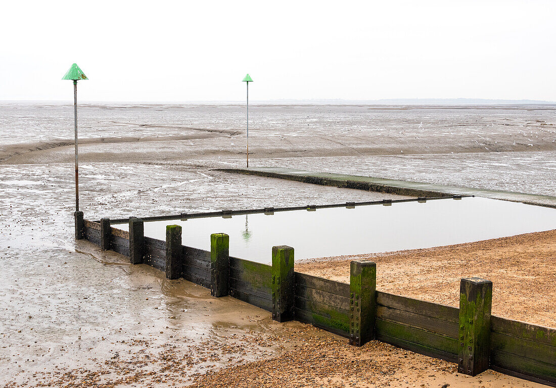 Low tide at Leigh on Sea,Essex,England,United Kingdom,Europe
