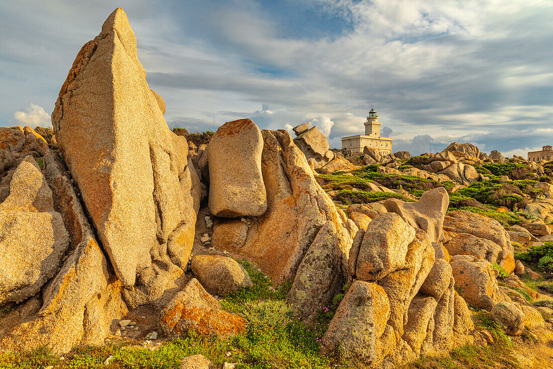 Lighthouse at Capo Testa,Santa Teresa di Gallura,Sardinia,Italy,Mediterranean,Europe