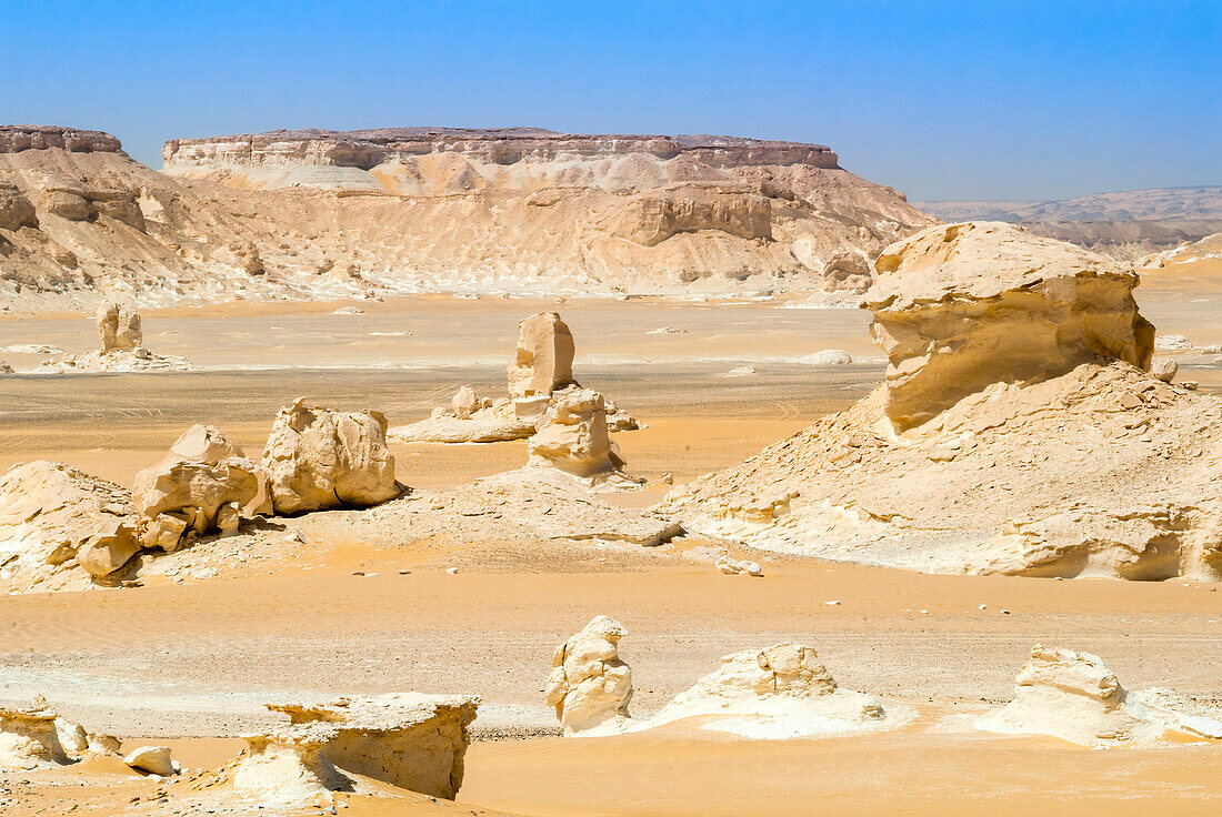 Limestone rocks,White Desert,Western Desert,Egypt,North Africa,Africa