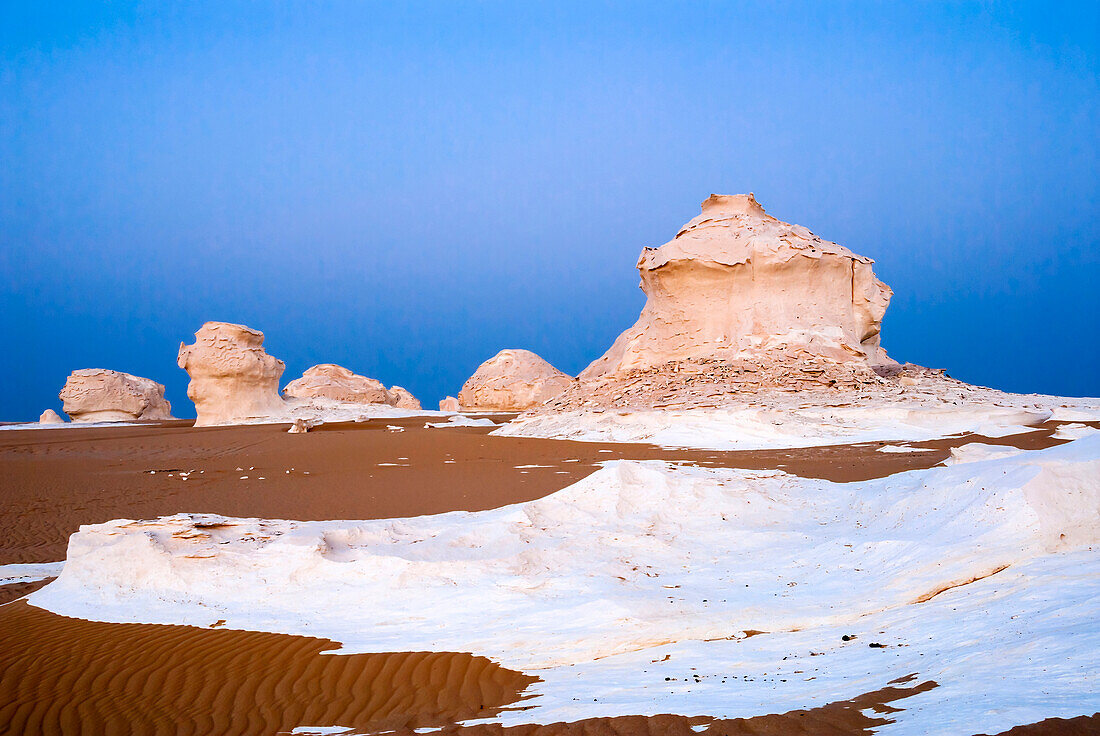 Kalksteinfelsen, Weiße Wüste, Westliche Wüste, Ägypten, Nordafrika, Afrika