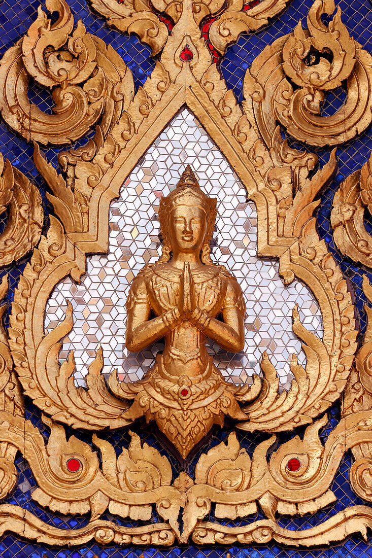 Dachdetail, Wat Phra Kaew (Tempel des Smaragd-Buddas), Bangkok, Thailand, Südostasien, Asien