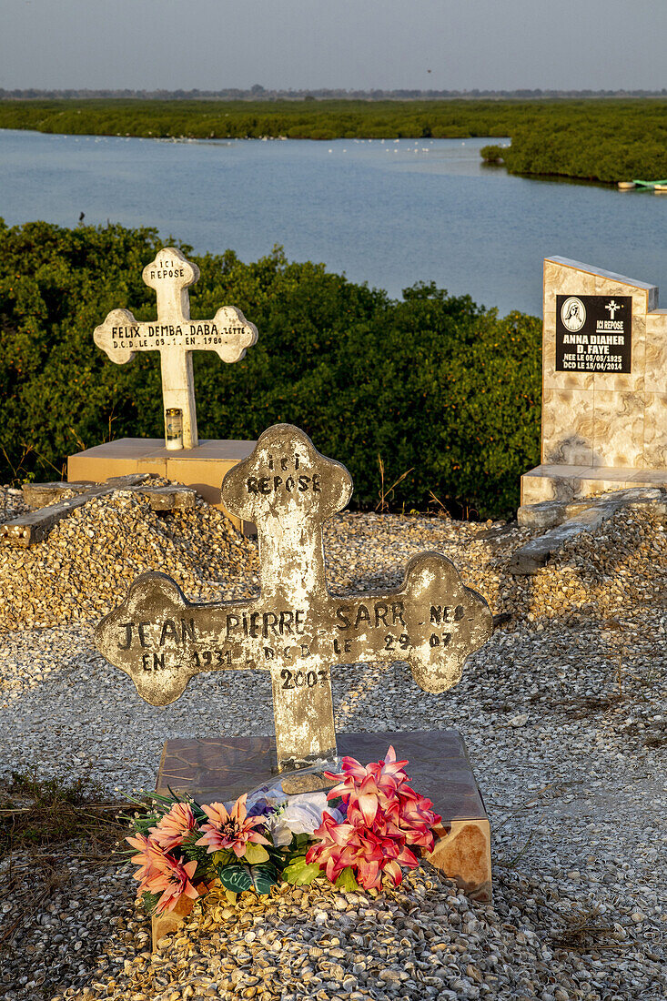 Catholic graveyard in Fadiouth,Senegal,West Africa,Africa