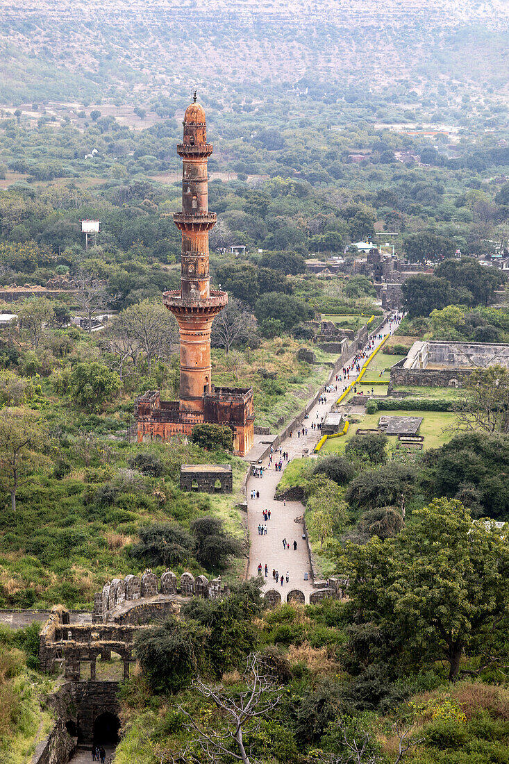 Daulatabad Fort and surrounding landscape,Maharashtra,India,Asia