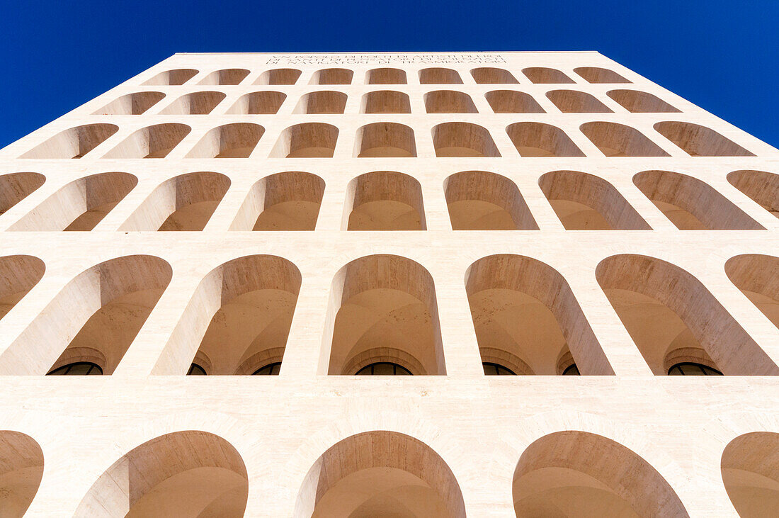 Palazzo della Civilta Italiana (Palazzo della Civilta del Lavoro) (Square Colosseum),EUR,Rome,Latium (Lazio),Italy,Europe