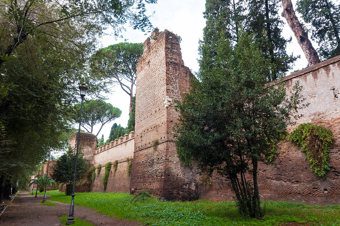 Römische Aurelianische Mauern (Mura Aureliane),UNESCO-Welterbe,Rom,Latium (Lazio),Italien,Europa