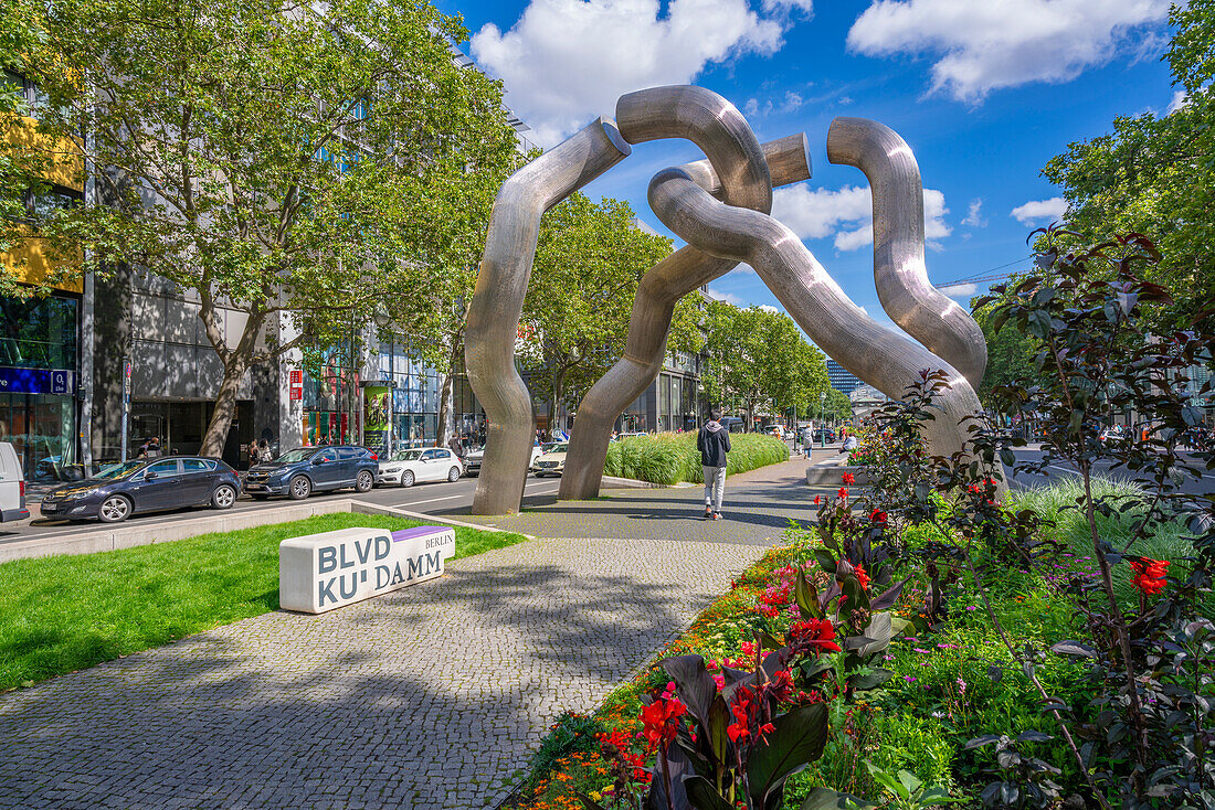 View of Sculpture in the Kurfurstendam in Berlin,Germany,Europe