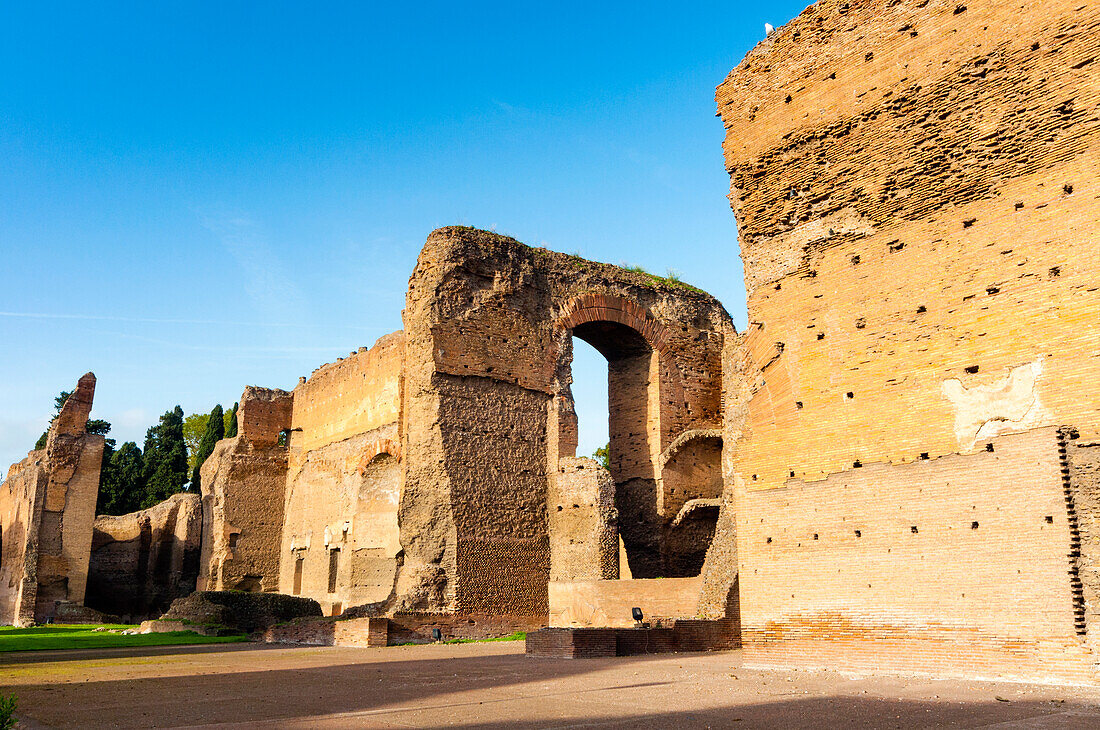 Außenbereich,Caracalla-Thermen,UNESCO-Welterbe,Rom,Latium (Lazio),Italien,Europa
