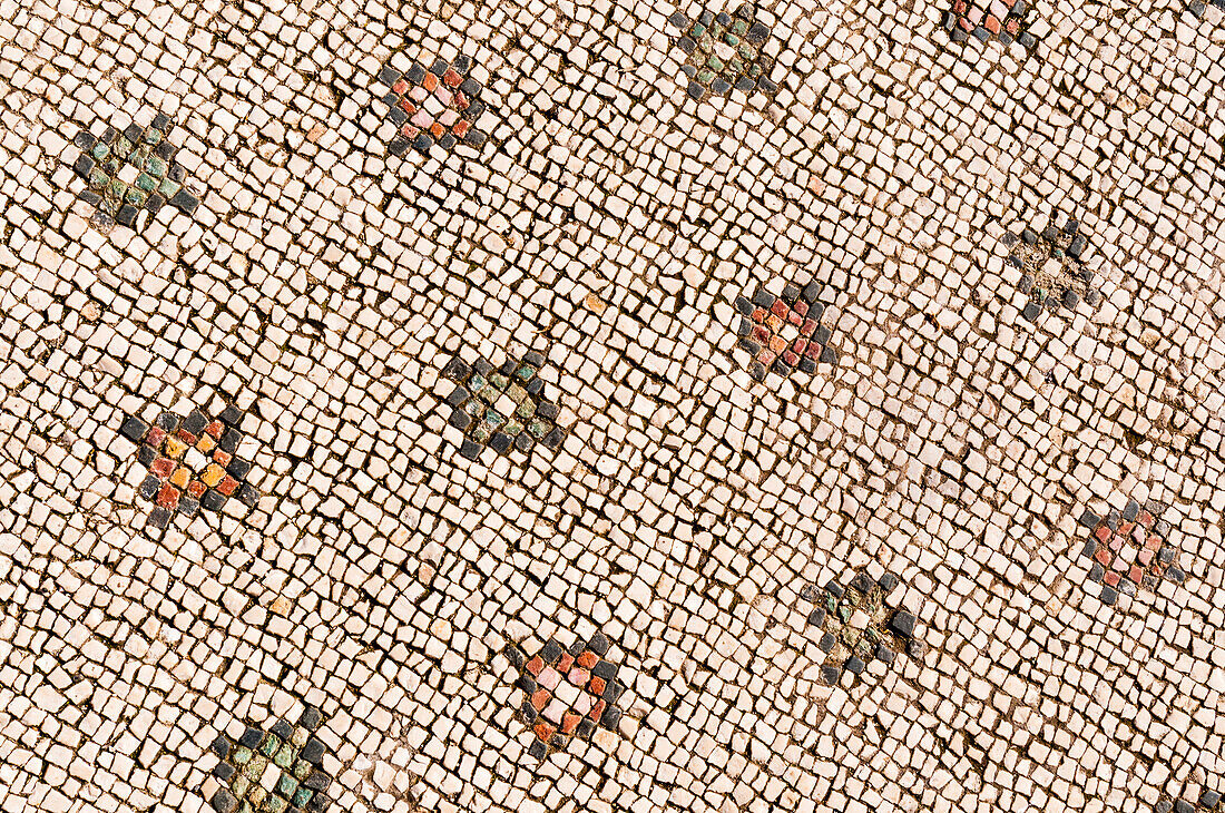 Mosaic flooring at Roman Villa of Quintilii,Appian Way,Rome,Latium (Lazio),Italy,Europe