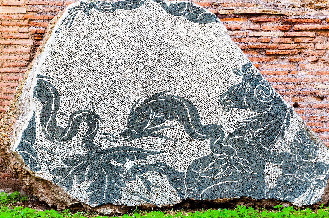 Mosaik,Caracalla-Thermen,UNESCO-Welterbe,Rom,Latium (Lazio),Italien,Europa