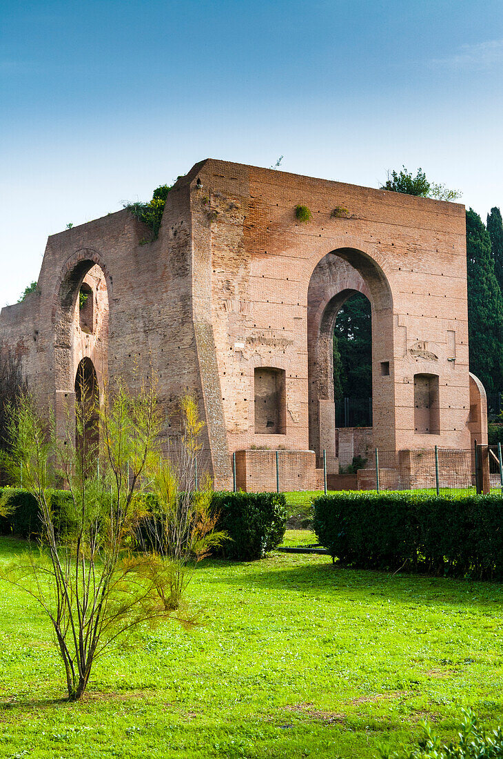 Außenansicht,Caracalla-Thermen,Gartenhaus,UNESCO-Weltkulturerbe,Rom,Latium (Lazio),Italien,Europa