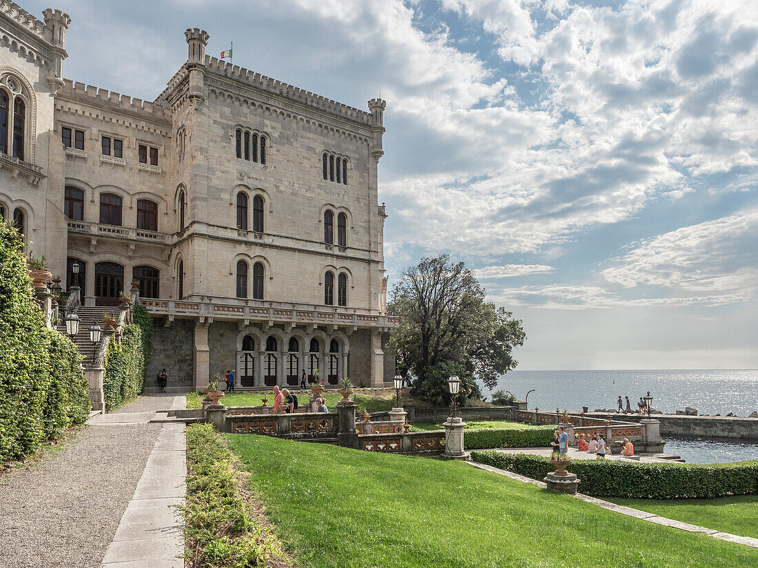 Gardens at Miramare Castle,Trieste,Friuli Venezia Giulia,Italy,Europe