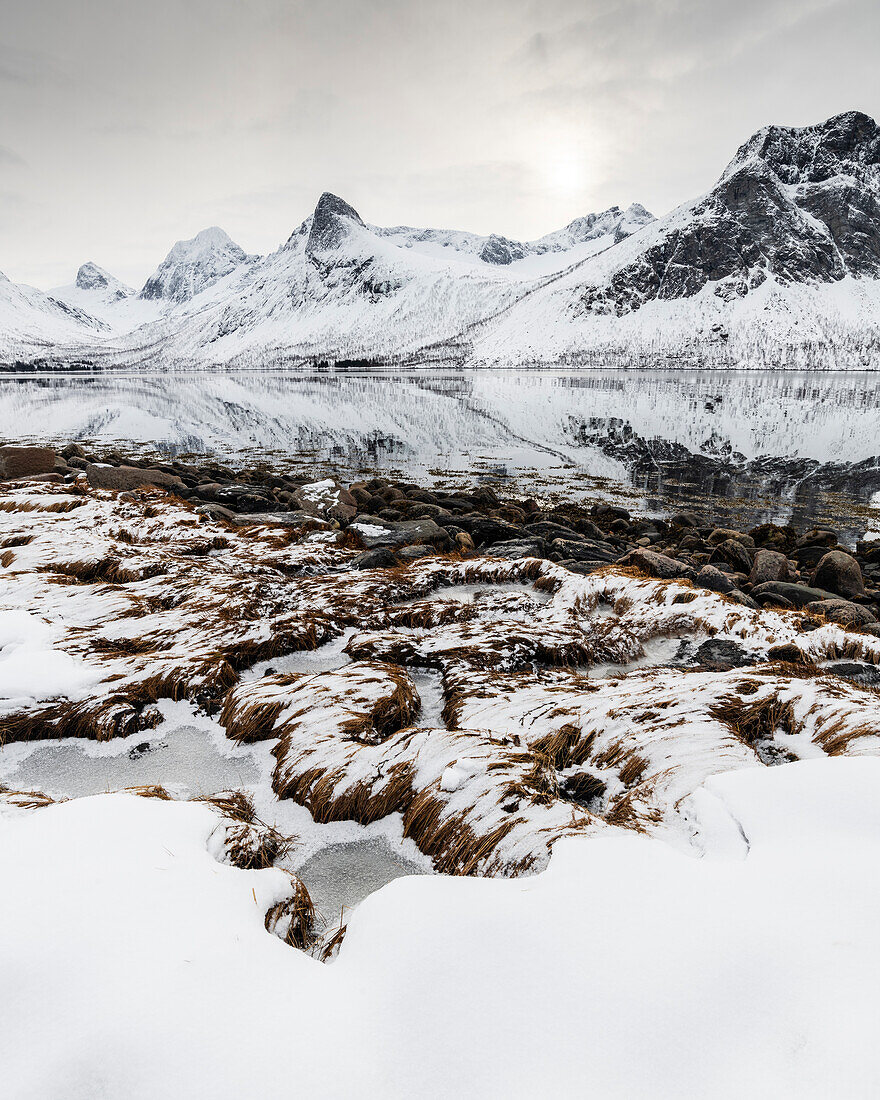 Vorgebirge und Berge,Senja,Troms og Finnmark,Norwegen,Skandinavien,Europa