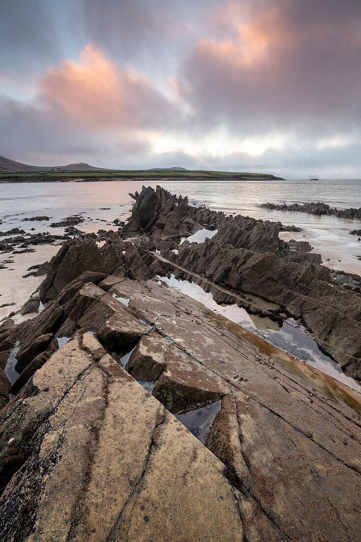 Sonnenuntergang,Ferriters Cove,Dingle-Halbinsel,County Kerry,Munster,Republik Irland (Eire),Europa