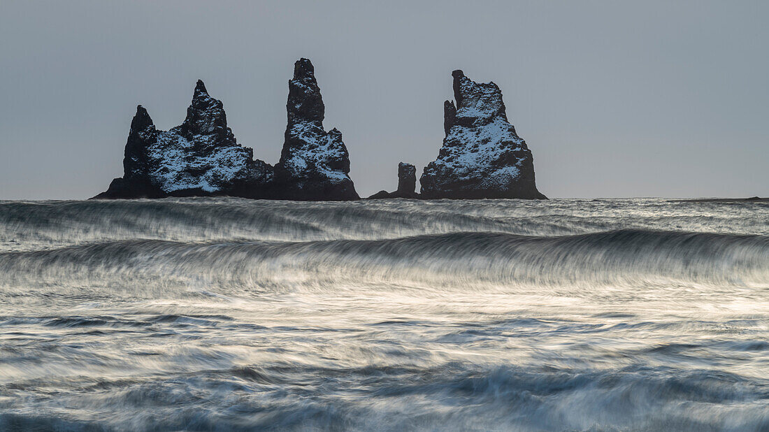 Reynisdrangar sea stacks,Vik,Iceland,Polar Regions