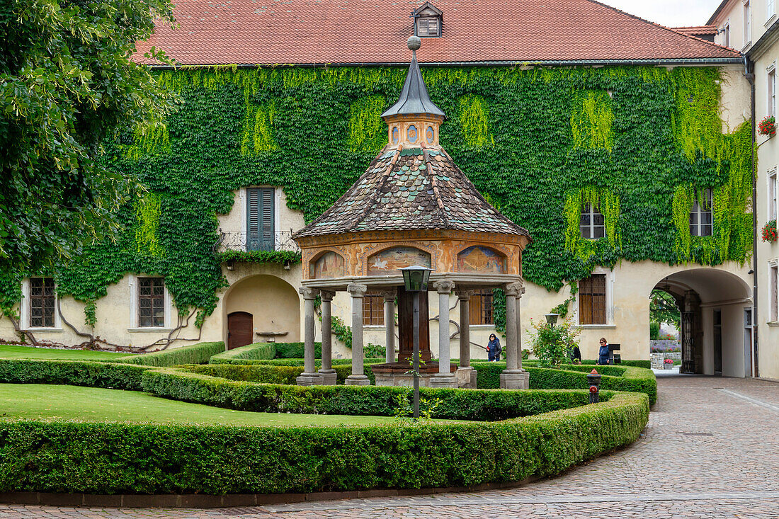 Neustift Convent courtyard,Brixen,South Tyrol,Italy,Europe