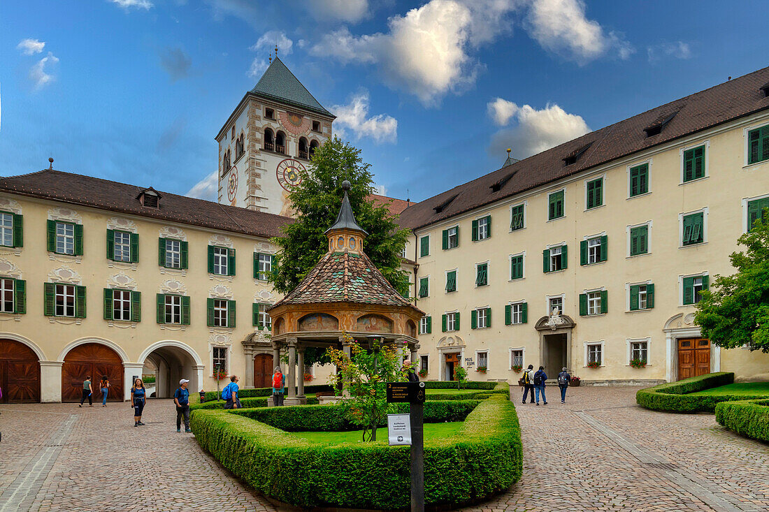 Neustift Convent courtyard,Brixen,South Tyrol,Italy,Europe
