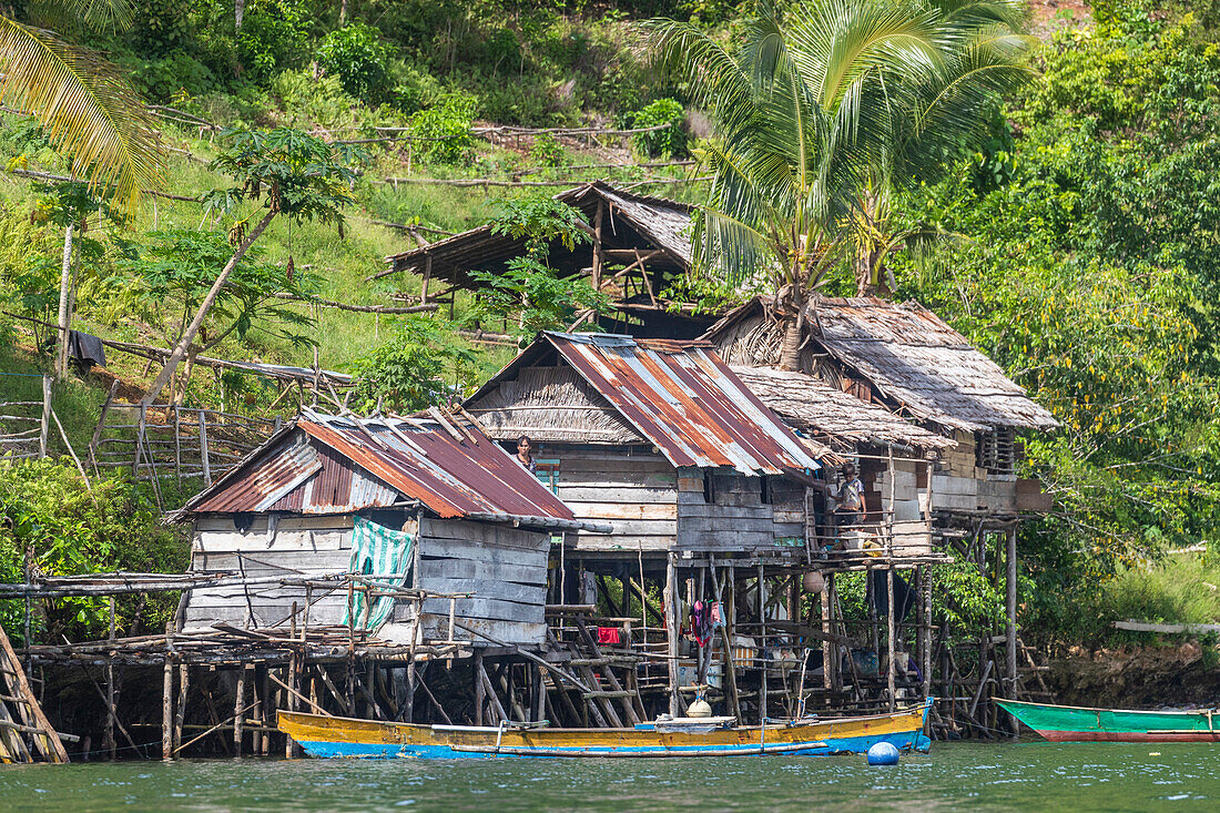 Ranger stations built on the water in Tanjung Puting National Park,Kalimantan,Borneo,Indonesia,Southeast Asia,Asia