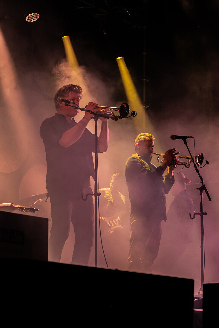 Calexico playing live in Jardin de Invierno of Zaragoza during the Fiestas del Pilar,Spain.