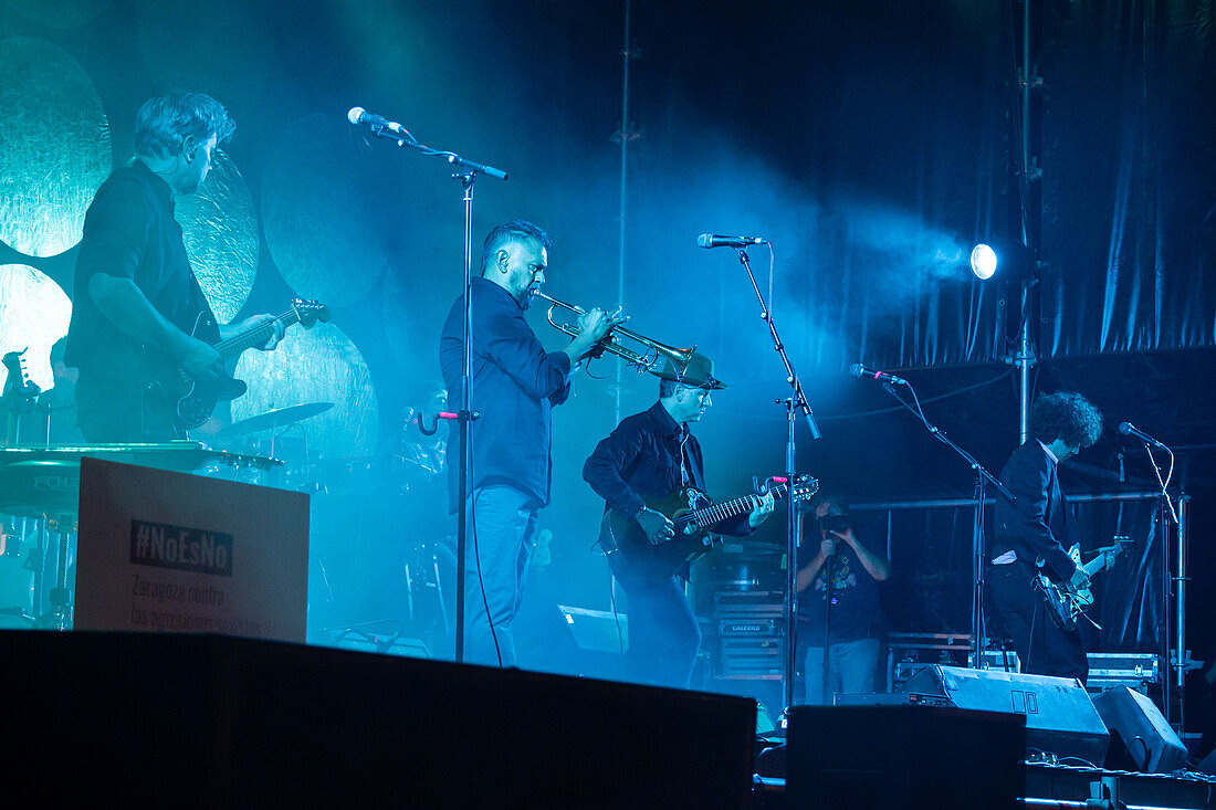 Calexico playing live in Jardin de Invierno of Zaragoza during the Fiestas del Pilar,Spain.