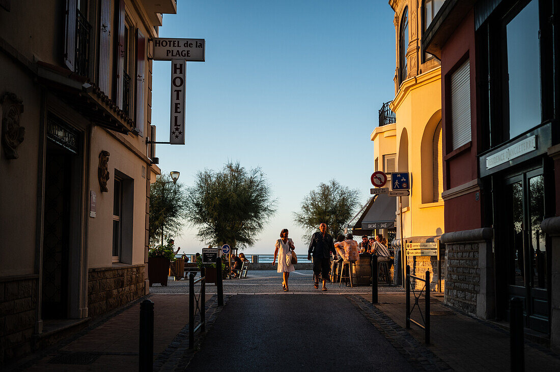 Saint Jean de Luz,fishing town at the mouth of the Nivelle river,in southwest France’s Basque country