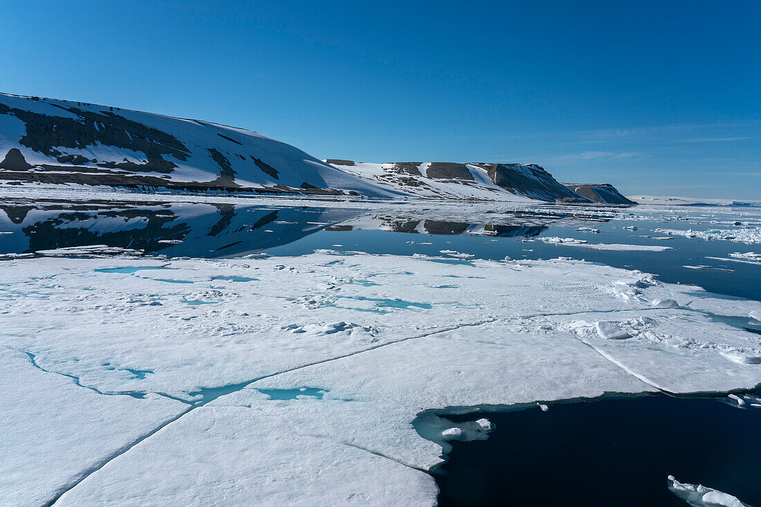 Sea ice in Nordausladet,Svalbard Islands,Norway.
