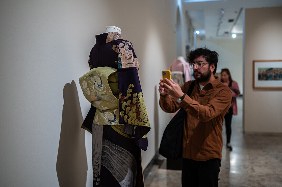 Kimono: Piel de Seda Exhibition at Museo de Zaragoza showing pieces from Anita Henry´s Collection,Aragon,Spain