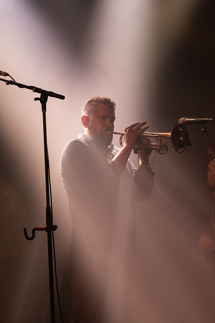 Calexico playing live in Jardin de Invierno of Zaragoza during the Fiestas del Pilar,Spain.