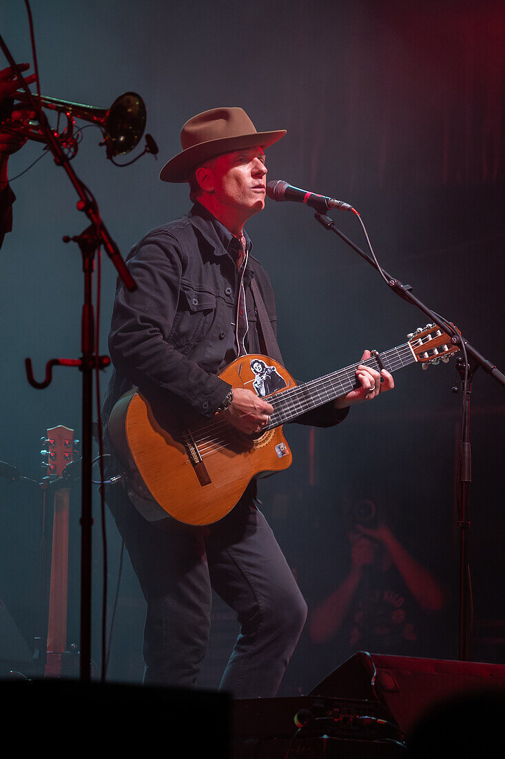 Calexico playing live in Jardin de Invierno of Zaragoza during the Fiestas del Pilar,Spain.