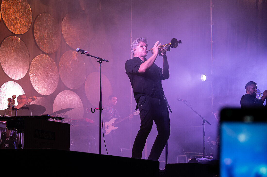 Calexico playing live in Jardin de Invierno of Zaragoza during the Fiestas del Pilar,Spain.