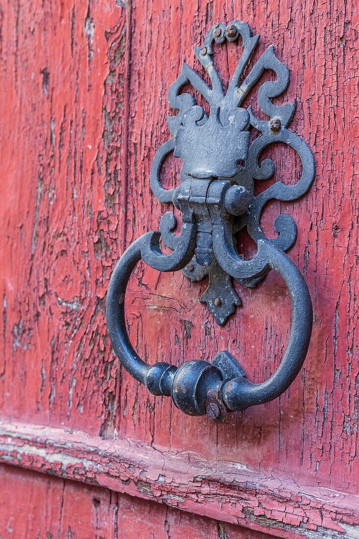 France, Alpes-de-Haute-Provence, Verdon Regional Nature Park, Castellane, door knocker