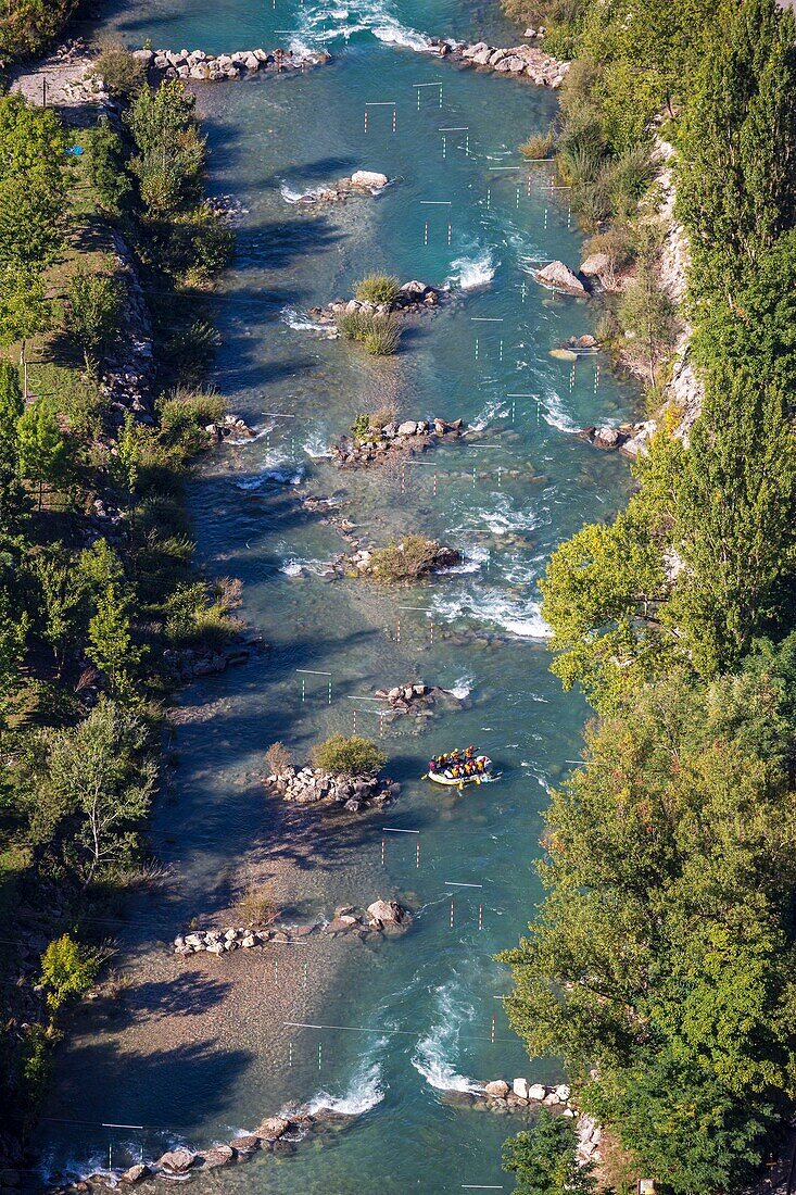 Frankreich, Alpes-de-Haute-Provence, Regionaler Naturpark Verdon, Castellane, Rafting auf dem Fluss Verdon