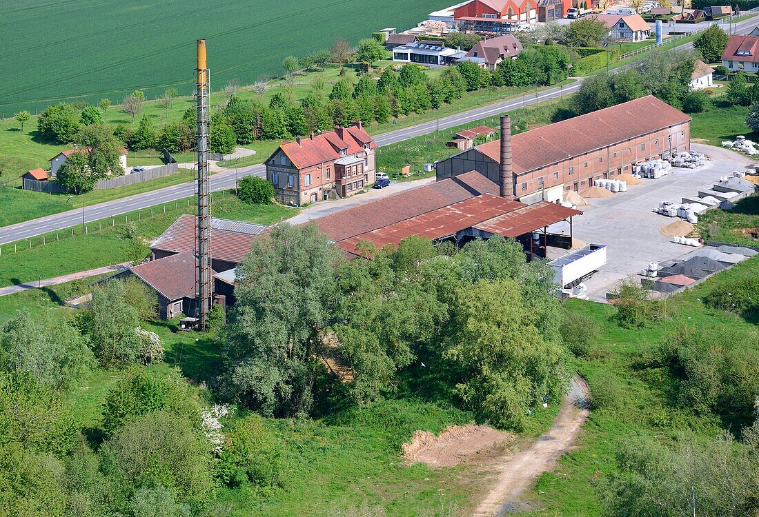 France, Eure (27), Le Neubourg, factory (aerial view)