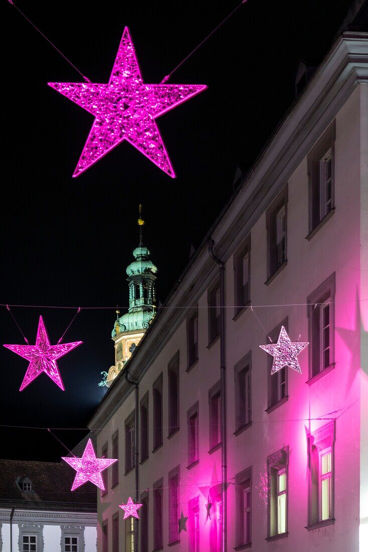 Austria, Tirol region, Hall-Wattens, old town of Hall, Advent christmas market