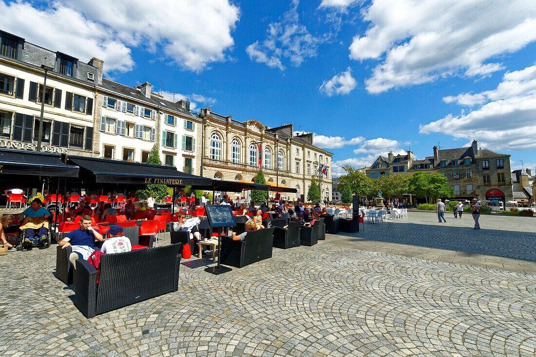 France, Finistere, Quimper, place St. Corentin square