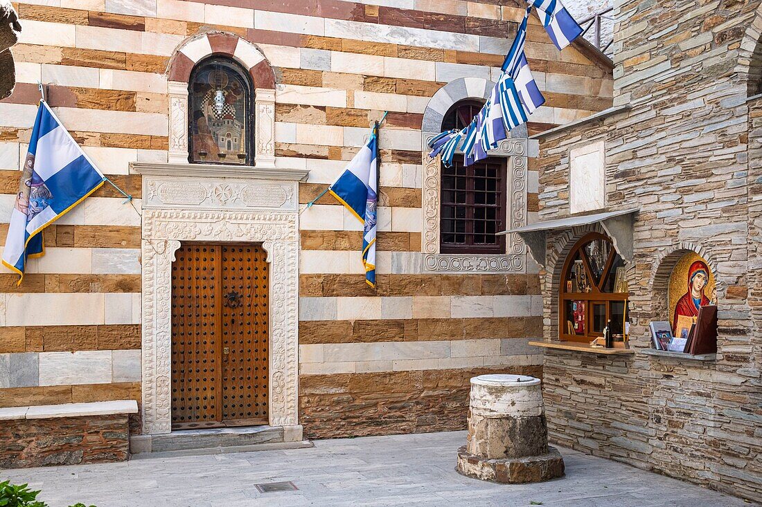 Greece, Cyclades archipelago, Andros island, Agios Nikolaos monastery